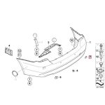 Original BMW E90 Towing Eye Hook Cover Penutup Derek Bemper Belakang - Image 4