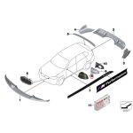 Original BMW F15 X5 F16 X6 M Performance Mirror Carbon Cover Spion SET - Image 3