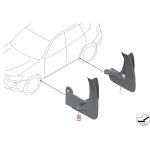 BMW F25 X3 F26 X4 Series Original Mud Flaps / Pelindung Lumpur DEPAN - Gambar 5