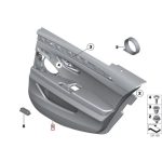 Original BMW F10 Door Trim Panel Black Cover Pintu BELAKANG KANAN - Image 3