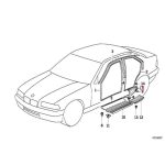 BMW E36 Inner Door Sills Trim Bawah Pintu Belakang KIRI 51478130053 - Gambar 5