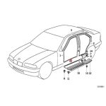 BMW E36 Inner Door Sills Trim Lis Bawah Pintu Depan GREY 51478189307 - Image 5