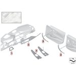 Original BMW Individual F30 F34 F36 Ash Wood White Interior Panel Trim - Image 4