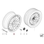Original BMW E60 Two-piece Double Spoke Velg 19" Style 71 36116761995 - Image 3