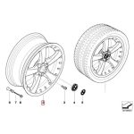 Original BMW E90 Two-piece Star Spoke Velg 19" Style 179 36116769568 - Image 3