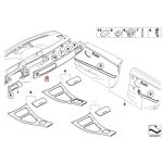 Original BMW E90 Dash Trim Cover AC Tengah Kiri Nutwood 51457132852 - Image 4