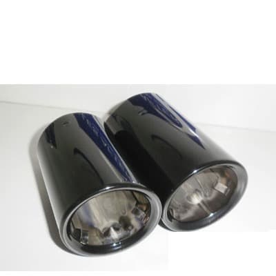 Original BMW E90 LCI Black Chrome Exhaust Tip Finisher Ujung Knalpot
