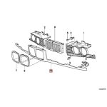 BMW E34 Narrow Front Grille Frame Lis Grill Kecil Depan 51131978880 - Gambar 5