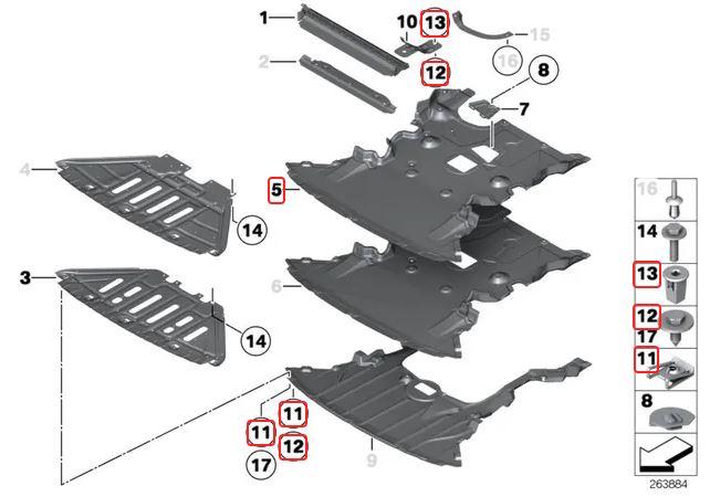TT-1729839417724077785_A Original BMW E84 X1 Set Baut Clip untuk Cover Kolong Mesin - Image 1