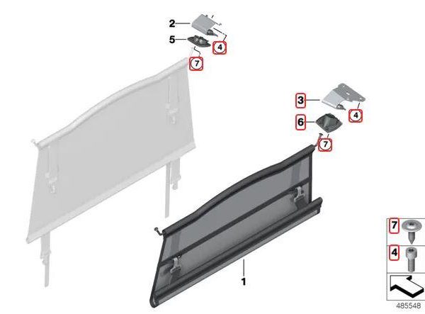 BMW G01 X3 F97 X3M Mounting Kit Partition Net Jaring Pembatas Bagasi