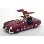 1:18 Minichamps Mercedes Benz 300SL W198 Dark Red Miniatur Diecast - Gambar 3