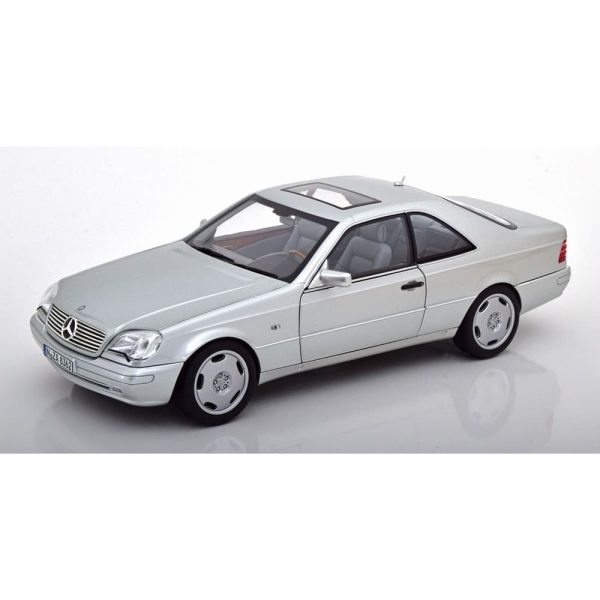 1:18 Mercedes Benz CL600 C140 Coupe Silver Miniatur Diecast by Norev