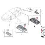 Original BMW F10 Bohlam Lampu Baca Interior 12V 6W XENON 63217160908 - Image 5