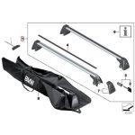 ORI BMW F11 Roof Rail Rack System Base Carrier Cross Bar 82712347755 - Image 3
