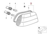 Original BMW E38 Facelift Stop Lamp Lampu Belakang KANAN 63218387638 - Image 3