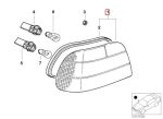 Original BMW E38 Facelift Stop Lamp Lampu Belakang KIRI 63218387637 - Image 3