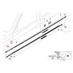 Original BMW E38 Moulding Strip Body Fender KANAN Hitam 51138208388 - Image 5