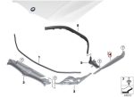 Original BMW G20 G21 Cover Seal Karet Kap Mesin KANAN 51767419386