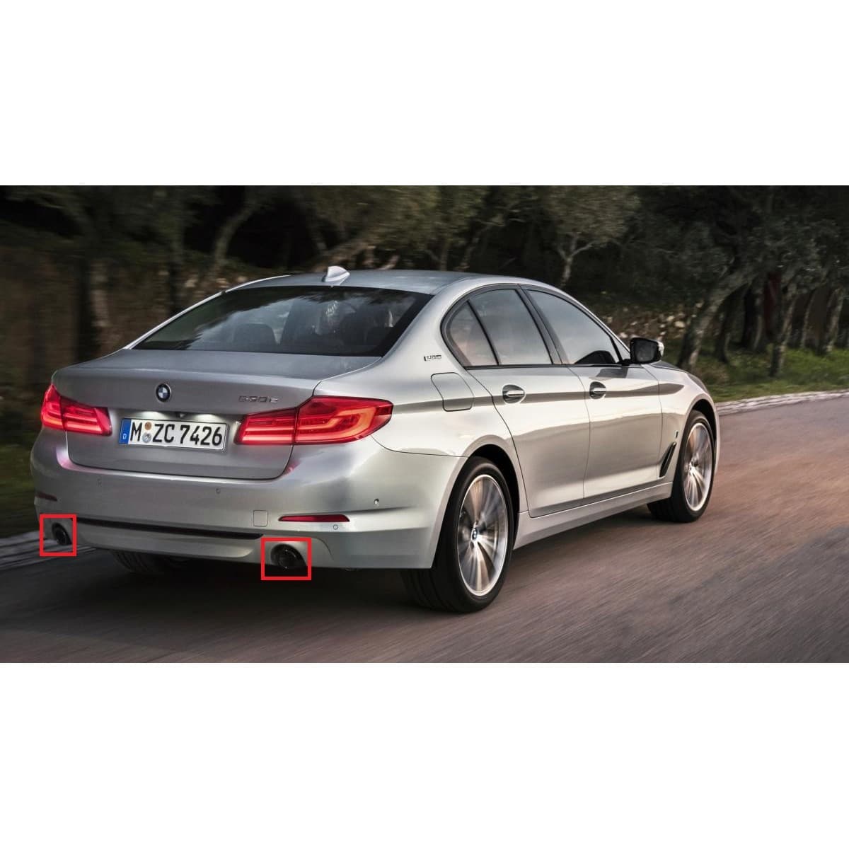 TT-1729848188428125913_A Original BMW G30 G31 Gloss Black Chrome Exhaust Tip 80mm 18308631955 - Image 1