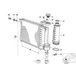 Original BMW E30 M40 Radiator with Transmission Oil Cooler 17111712979 - Image 6