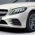 Mercedes W205 C AMG Line Front Bumper Side Trim Strip Cover Black