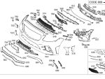 Mercedes W205 C AMG Line Front Bumper Side Trim Strip Cover Black - Image 5