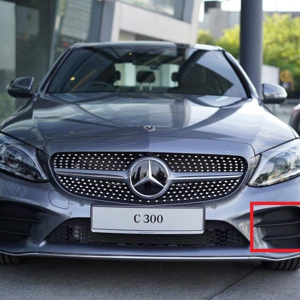 Mercedes W205 C AMG Line Front Bumper Side Trim Strip Cover Black KIRI