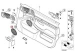 Original BMW E39 Speaker Cover Standard Black Pintu Depan 51418178241 - Image 4