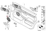 Original BMW E39 Speaker Cover Standard Beige Pintu Depan 51418178999 - Image 4