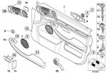 BMW E39 Kisi AC Speaker Cover Black Pintu Depan KANAN 64228364030 - Gambar 3