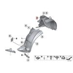 BMW F25 X3 F26 X4 Cover Inner Fender Liner Depan KANAN 51717213644 - Image 4