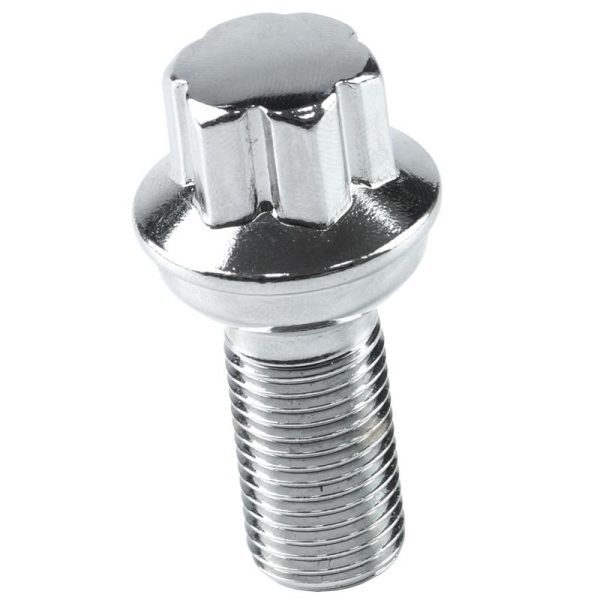 Ori Mercedes W204 W205 Silver Wheel Bolt Baut Roda M14 X 1,5 x 30,7