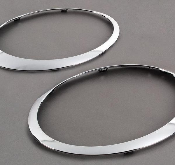 Original MINI R55 R56 R57 R58 R59 Chrome Ring Trim Lampu Depan SET