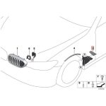 Genuine BMW G30 G31 Cerium Grey M Fender Gril Airduct Trim M550i Style - Image 6