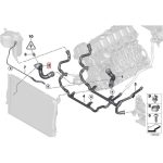 Ori BMW E90 325i Lower Radiator Hose Selang Radiator Bawah 17127531581 - Image 6