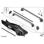 Original BMW G02 X4 Roof Rail Rack System Base Carrier Cross Bar - Image 3