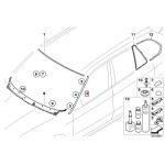 BMW E70 X5 E71 X6 Cover Trim Talang Air Kaca Depan KANAN 51317250396 - Gambar 4