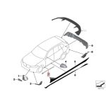 Original BMW G06 X6 M Performance Motorsport Decals Sticker Side Skirt - Image 3