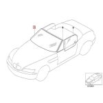 Original BMW Z3 Roadster Kaca Depan Green Windshield Polos 51318400511 - Image 3