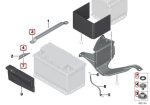 Original BMW F30 F31 F32 F34 F36 Set Baut Untuk Bracket Aki Battery