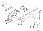 Original BMW E36 Sedan Panel Body Fender Spakbor Depan Kiri - Image 6