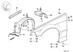Original BMW E36 Sedan Panel Body Fender Spakbor Depan KANAN - Image 5