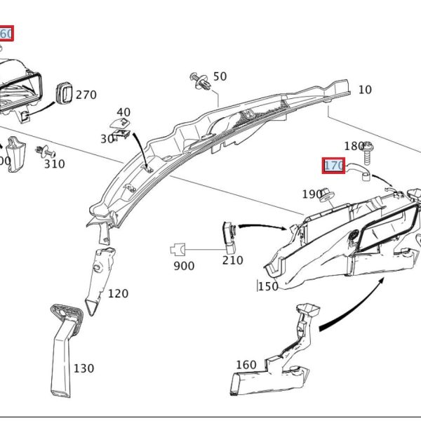 Original Mercedes W204 Clamp Set