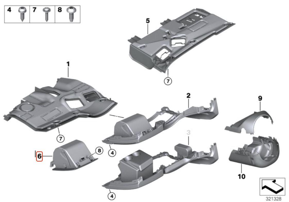 TT-1730029282298791641_A Original BMW E89 Z4 Driver Glove Box Laci sisi Pengemudi Kanan - Image 1
