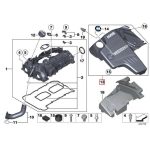 Original BMW F25 F26 F30 F32 F33 F36 Tutup Cover Mesin N20 - Gambar 5