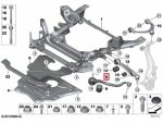 Original BMW F15 X5 F16 X6 Tension Strut Arm Bawah dengan Bushing DEPAN KRI 31126851691 - Image 5