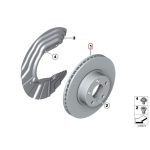 Original BMW F25 X3 F26 X4 Brake Disc Piringan Rem Cakram Depan 328x28 - Gambar 5