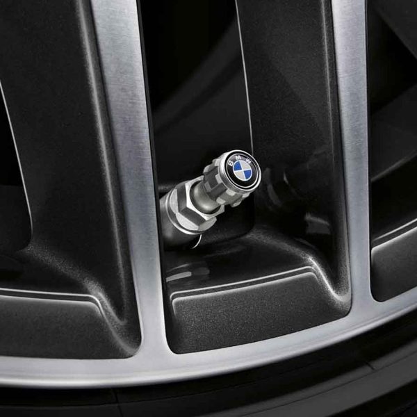 Original BMW Logo Valve Stem Cap Tutup Pentil Mobil 4pcs
