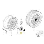 Original BMW E34 E36 E39 E46 Z3 Hub Caps Dop Roda Style 29 Silver - Gambar 5