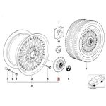 Original BMW E38 E39 Z3 Hub Caps Dop Roda BBS Classic Style 5 Silver - Gambar 5